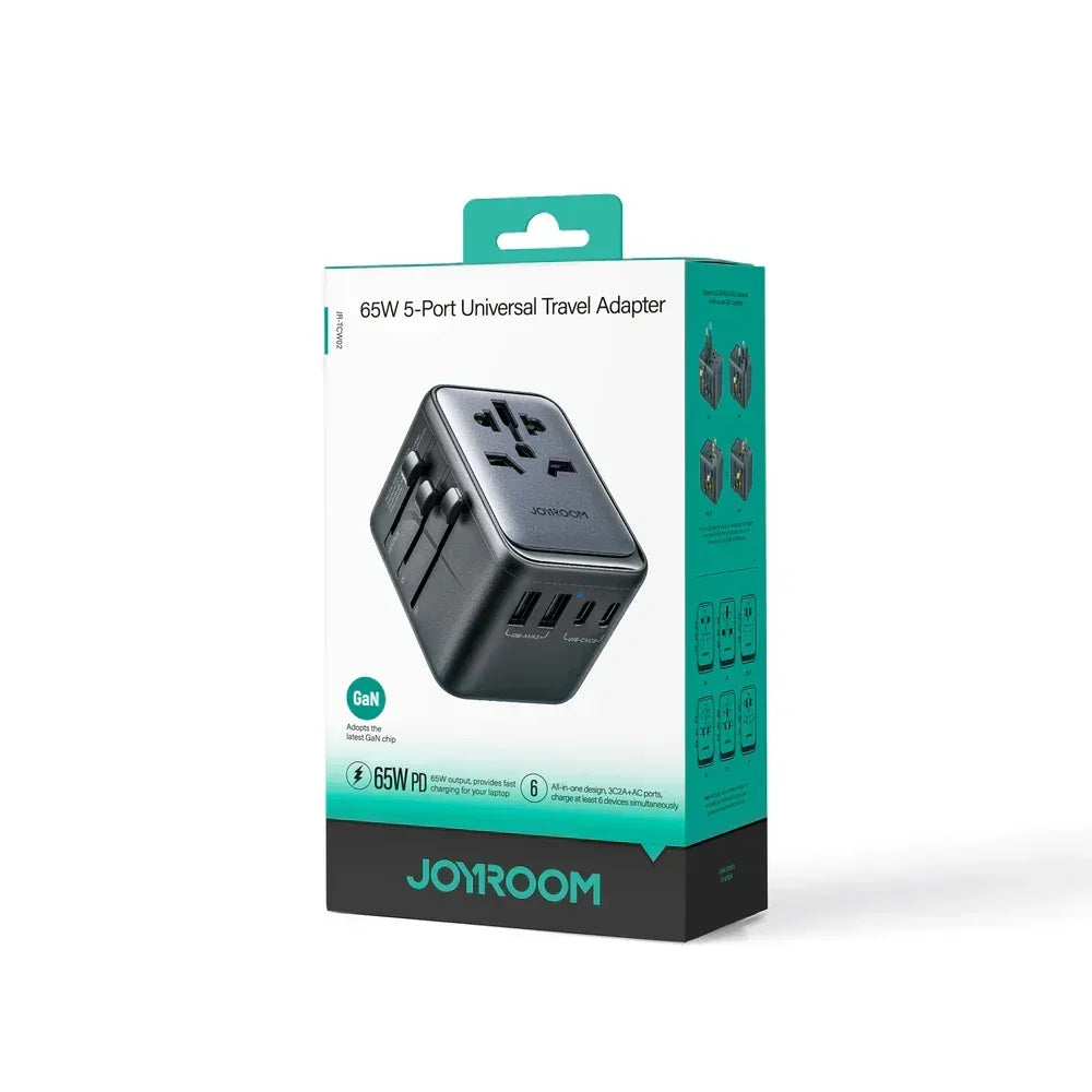 Joyroom 5 Port Universal Travel Adapter 65W JR-TCW02 - Three