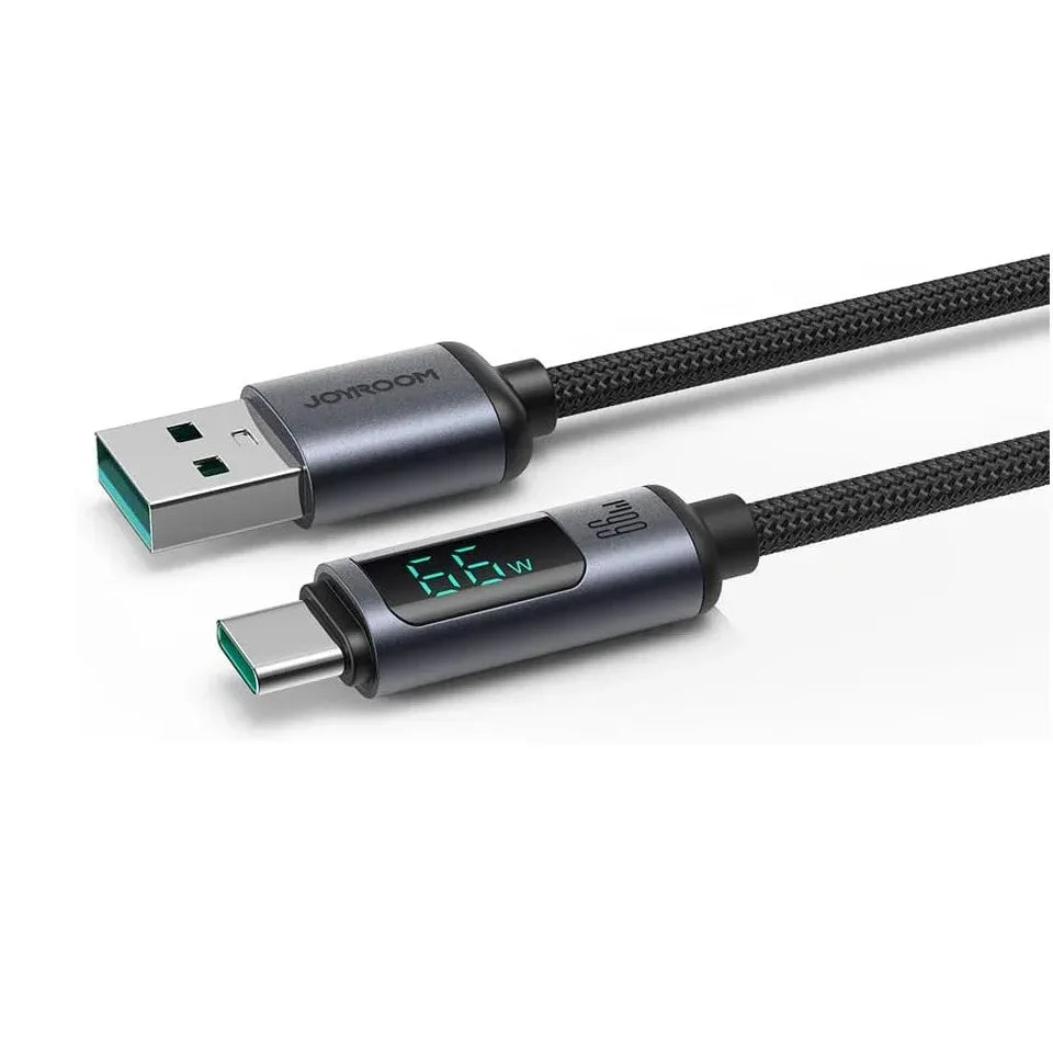 Joyroom 66W Usb-A To Type-C Fast Charging Data Cable with Digital Display - Three