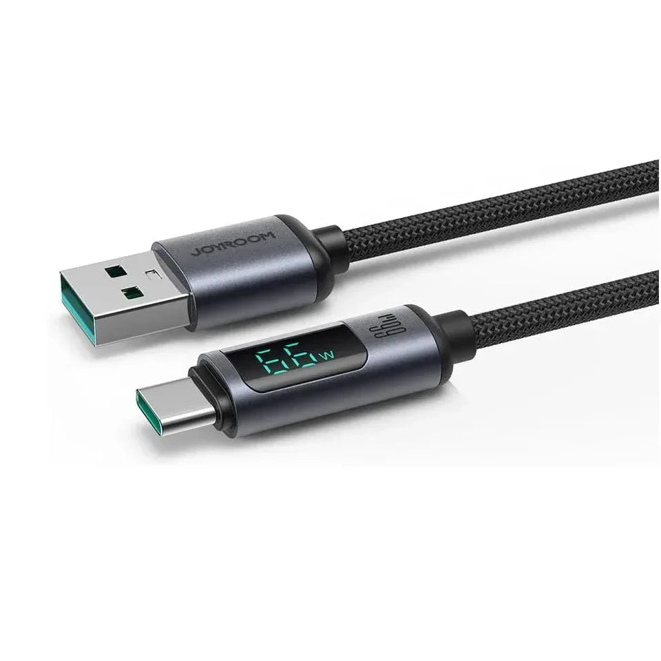 Joyroom 66W Usb-A To Type-C Fast Charging Data Cable with Digital Display - Three