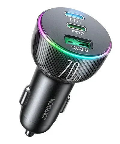 Joyroom 70W 3-Port (2PD+1USB) Car Charger JR-CL26 - Three