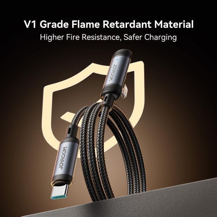 Joyroom EnjoyX Series 90° Fast Chargin 30W Type-C to Lightning Cable 1.2m S-A56 - Three