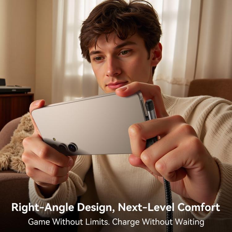 Joyroom EnjoyX Series 90° Fast Chargin 30W Type-C to Lightning Cable 1.2m S-A56 - Three