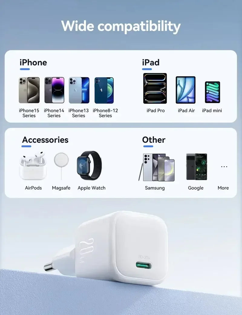 Joyroom GaN PD20W mini Charger JR-TCG08 - Three