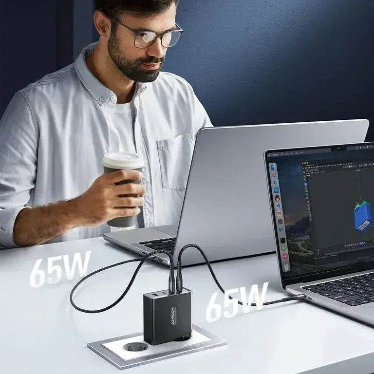 Joyroom GaN Ultra 140W 3C1A Fast Charger JR-TCG05 - Three