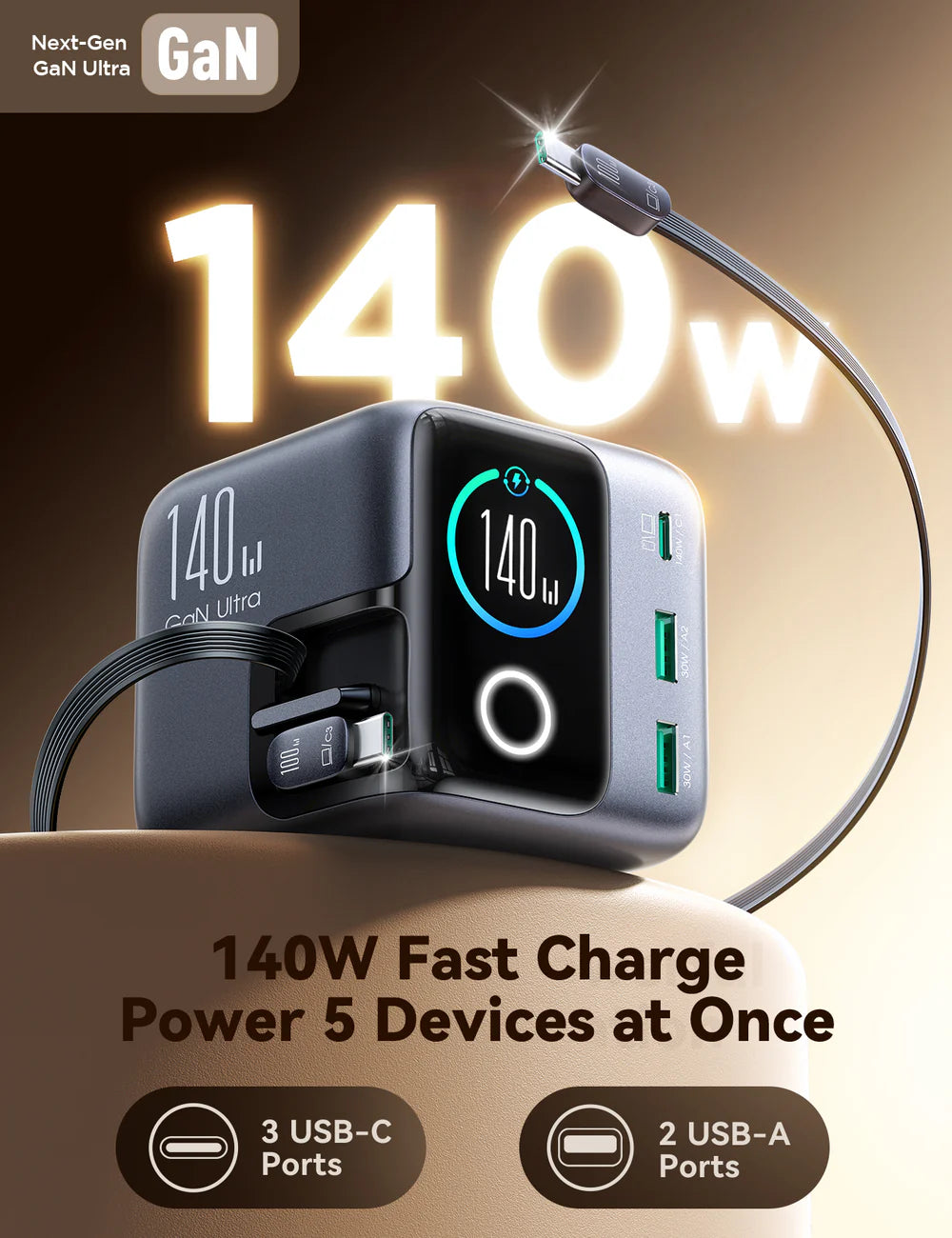 Joyroom Podix 140W GaN Fast Charging Station JR-TRD01