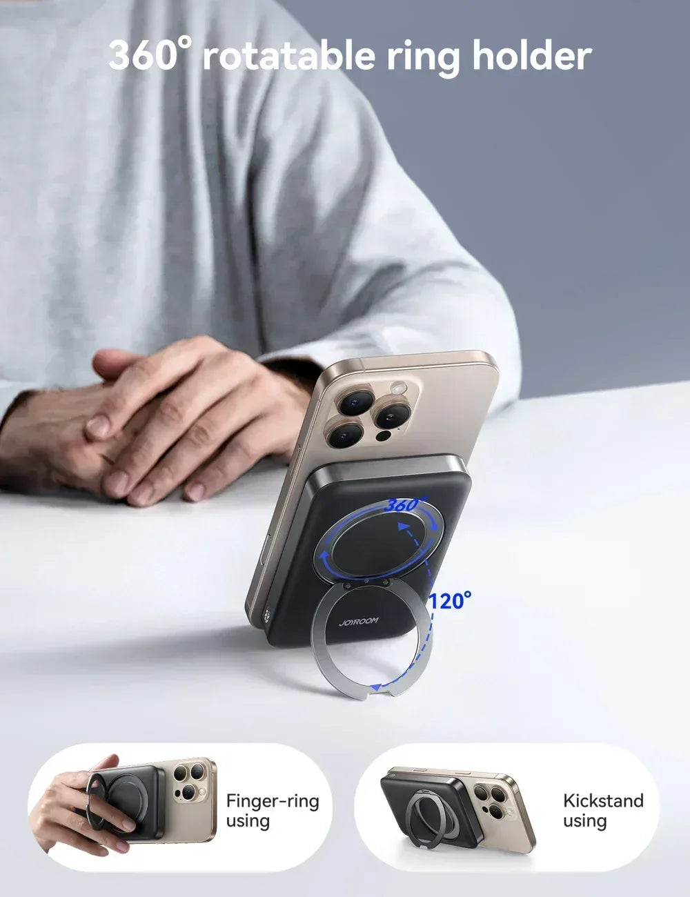 Joyroom Magnetic Wireless Power Bank 10000mAH 22.5W JR-PBM12 - Three