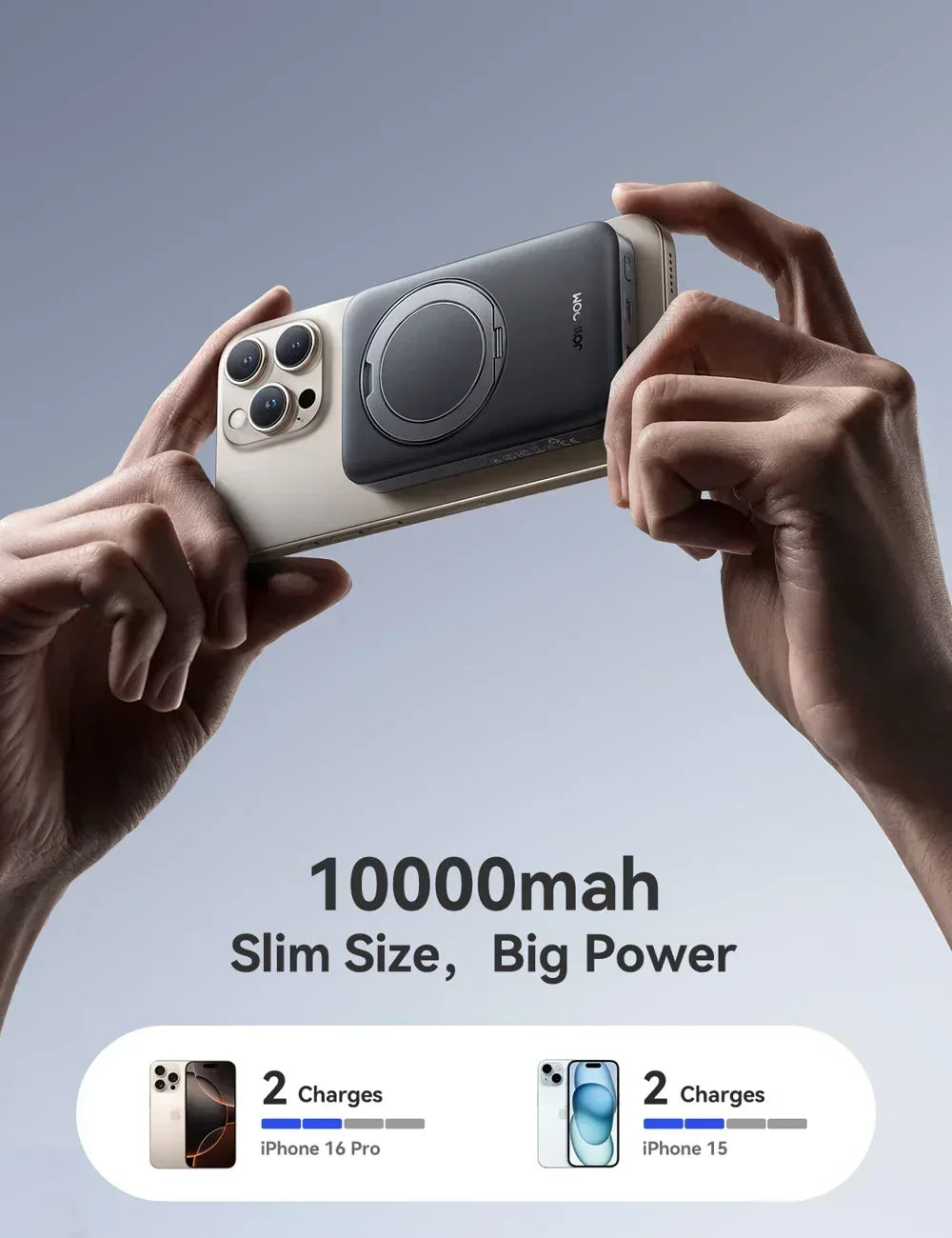Joyroom Magnetic Wireless Power Bank 10000mAH 22.5W JR-PBM12 - Three