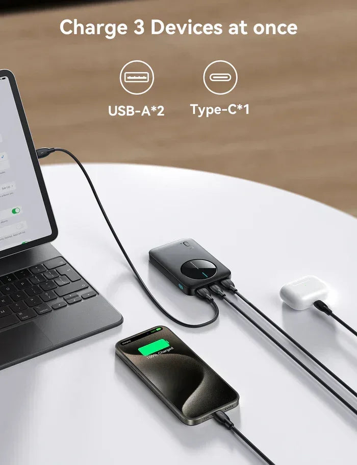 Joyroom Mini 2.4A LED Power Bank 5000mAh JR-PBF13 - Three