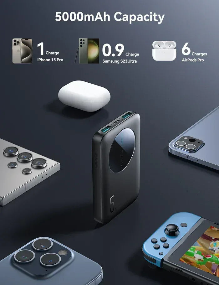 Joyroom Mini 2.4A LED Power Bank 5000mAh JR-PBF13 - Three