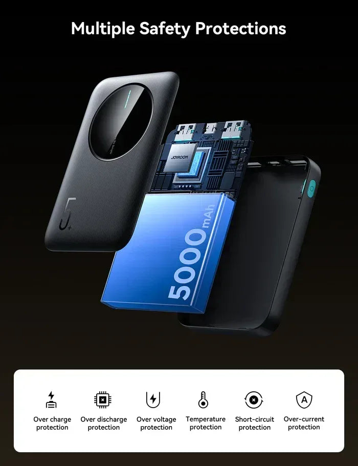 Joyroom Mini 2.4A LED Power Bank 5000mAh JR-PBF13 - Three