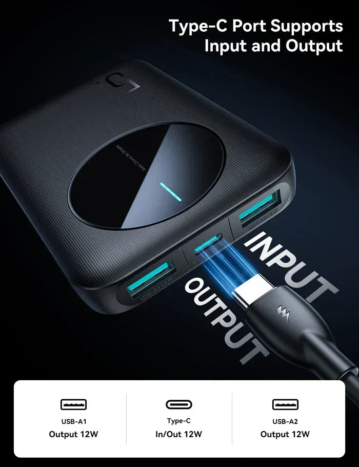 Joyroom Mini 2.4A LED Power Bank 5000mAh JR-PBF13 - Three