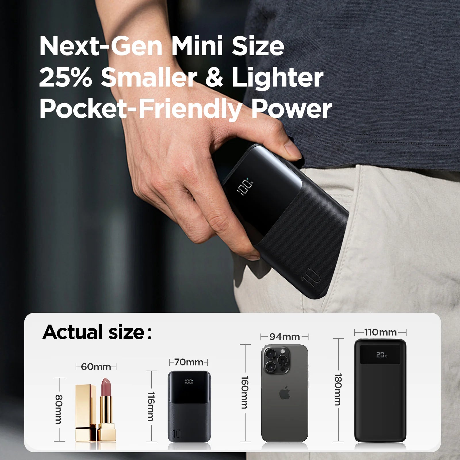 Joyroom Star Series Mini 22.5W Digital Display Fast Charging Power Bank 10,000mAh JR-QP191 Mini