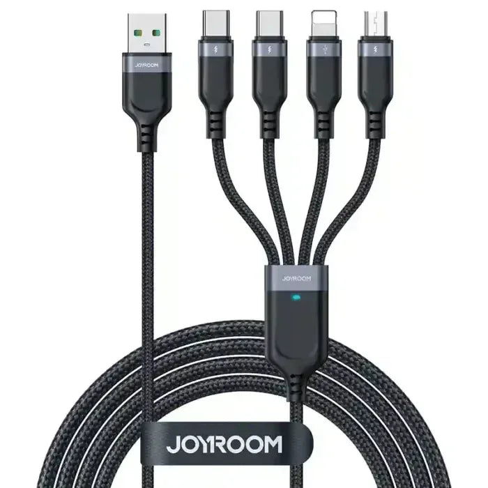 Joyroom Multi-Use Series 4 in 1 Cable USB-A To Lightning+Dual Type-C+Micro Cable 1.2m S-A18 - Three
