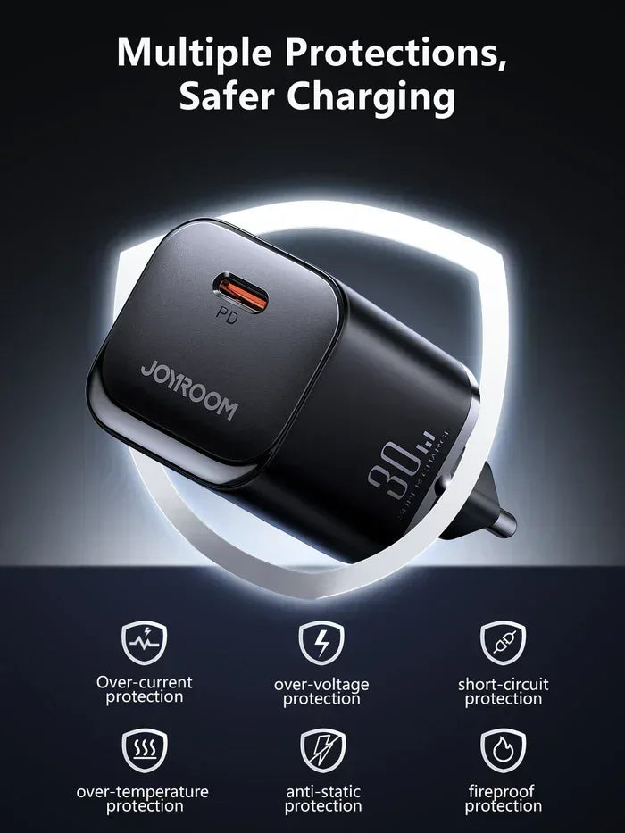 Joyroom PD 30W Single-Port Fast Charger JR-TCF07 - Three