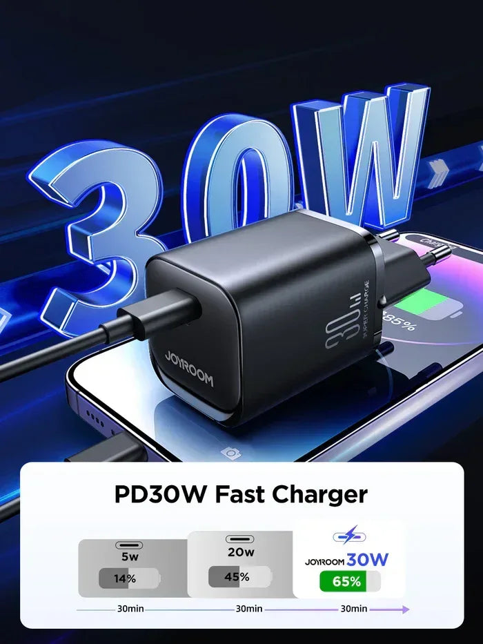 Joyroom PD 30W Single-Port Fast Charger JR-TCF07 - Three