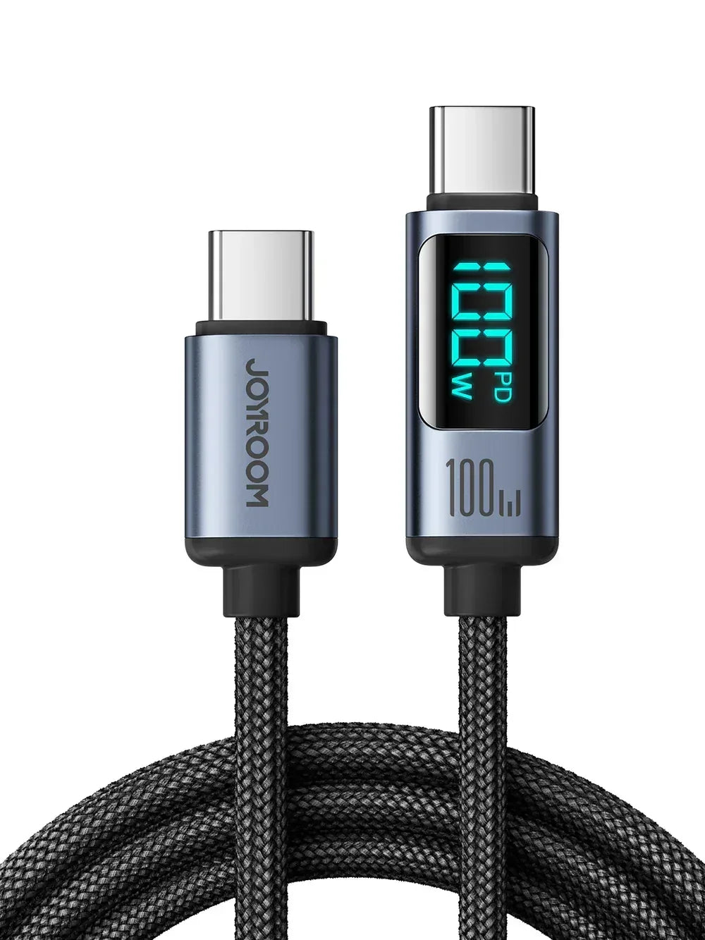 Joyroom Prism Series 100W Type-C to Type-C Digital Display Fast Charging Data Cable 1.2m S-CC100A16 - Three