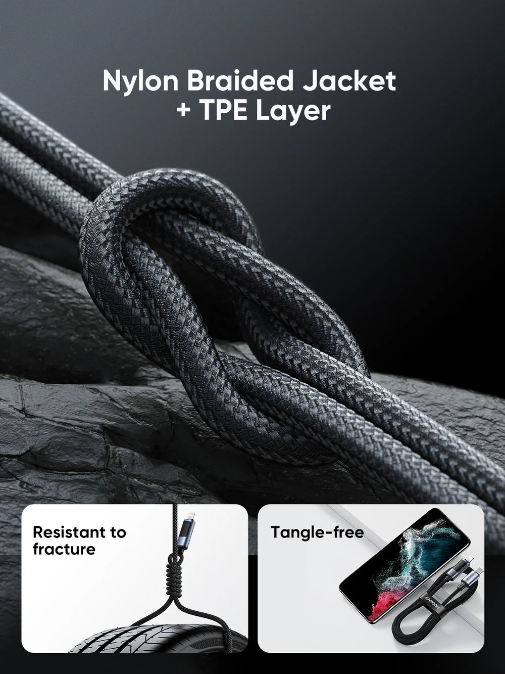 Joyroom Prism Series 100W Type-C to Type-C Digital Display Fast Charging Data Cable 1.2m S-CC100A16