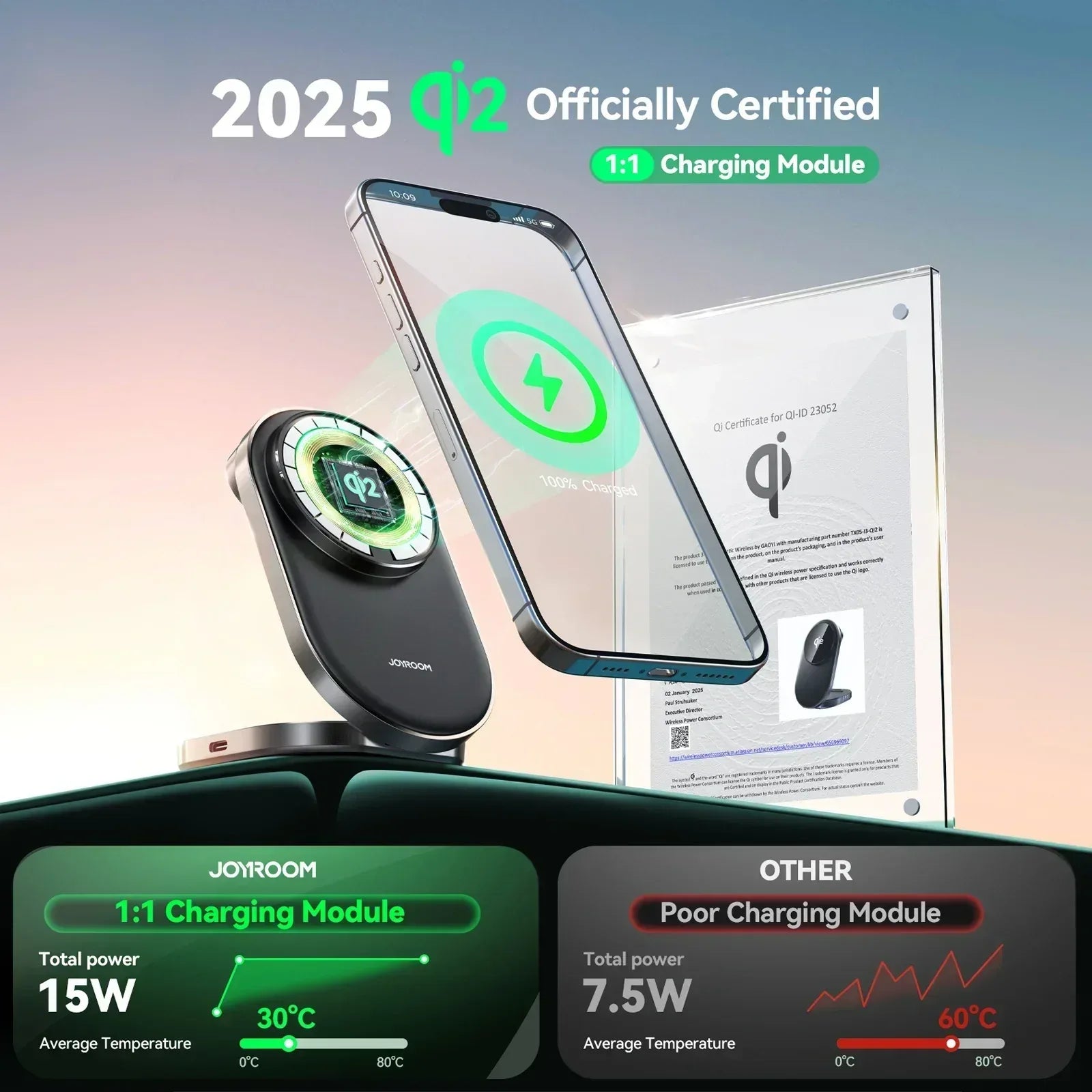 Joyroom Qi2 3-in-1 Wireless Charger JR-W17 - Three