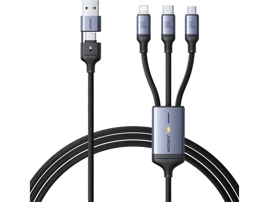 Joyroom Speedy Series 30W 3-in-1 Fast Charging Cable (Type-C to L+C+M) 1.2m SA21-1T3