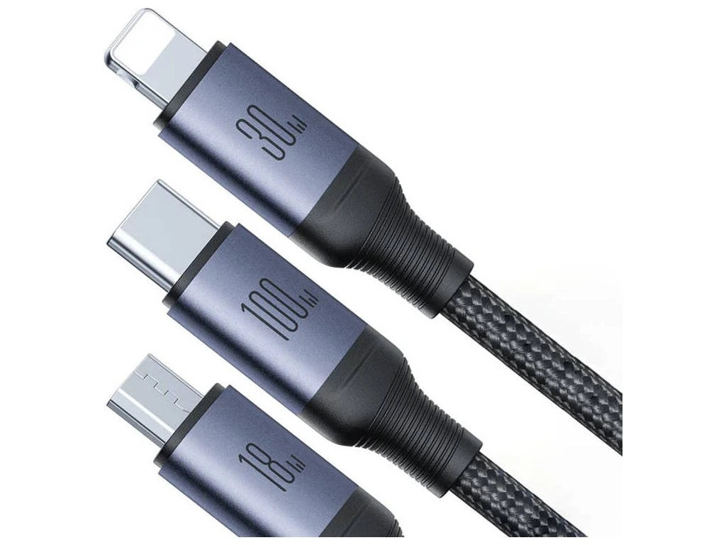 Joyroom Speedy Series 30W 3-in-1 Fast Charging Cable (Type-C to L+C+M) 1.2m SA21-1T3