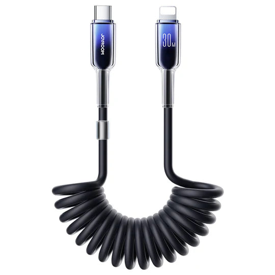 Joyroom Type-C To Lightning 30W Coiled Fast Charging and Data Cable S-A43