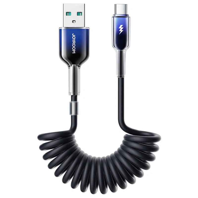 Joyroom Usb-A To Type-C Coiled Fast Charging & Data Cable S-A43