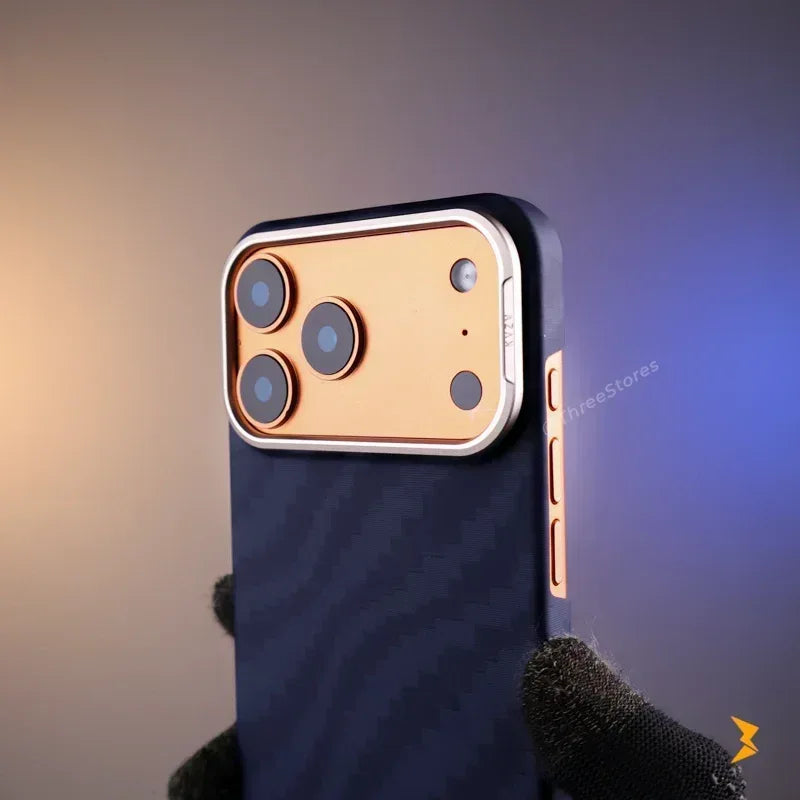 KVZV Carbon Texture Protective Case iPhone 17 Pro Max - Three