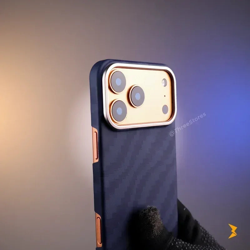 KVZV Carbon Texture Protective Case iPhone 17 Pro Max - Three