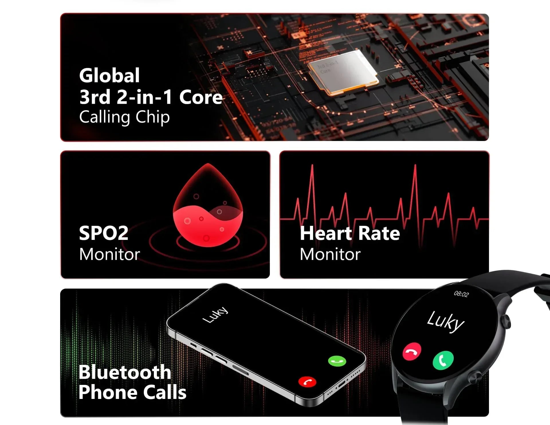 Kieslect Smart Calling Watch Kr - Three