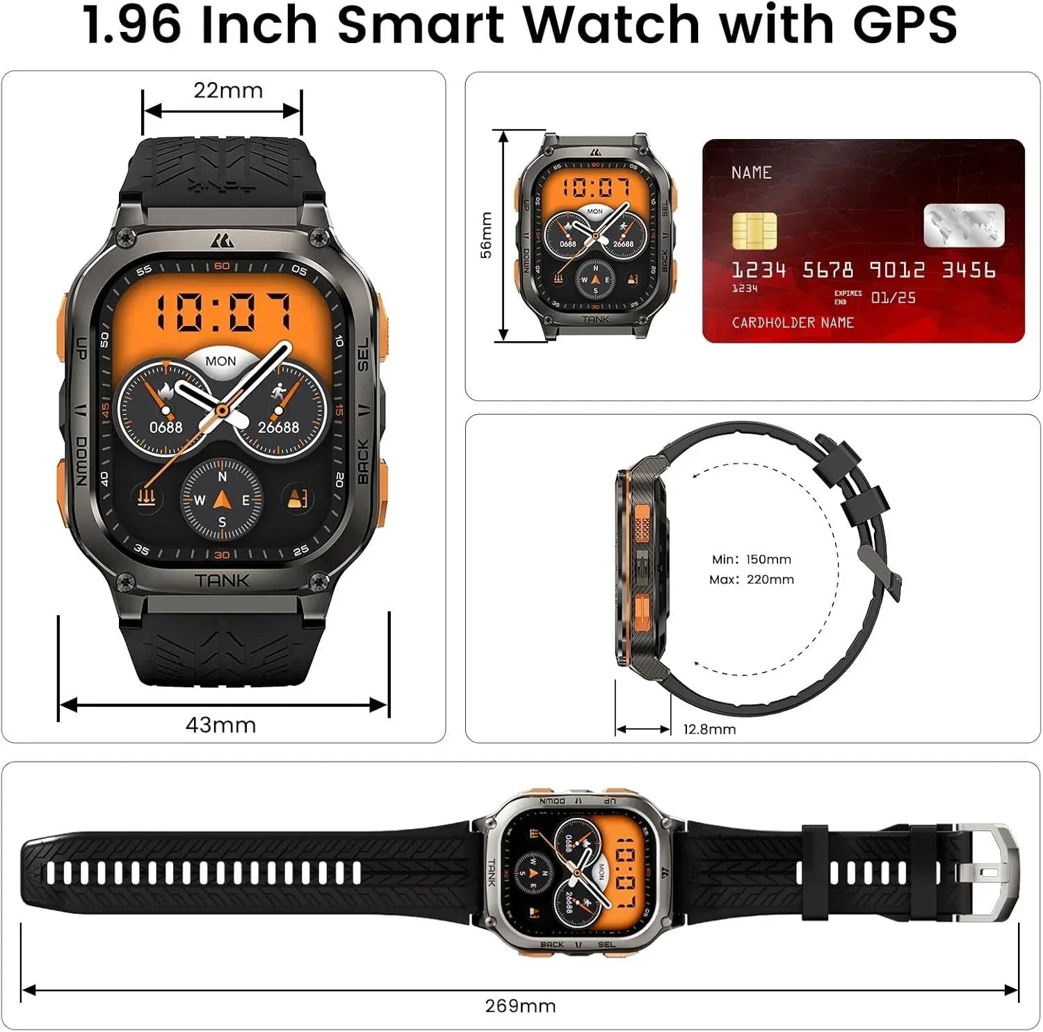 Kospet Tank M3 Ultra Smart Watch - Three