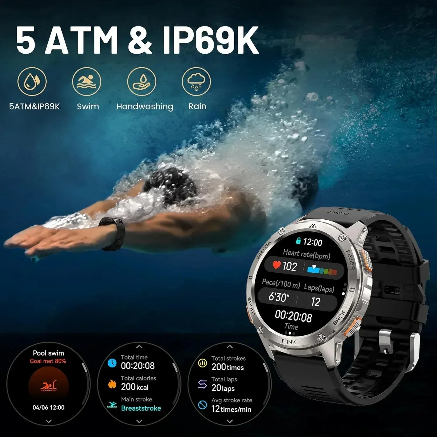 Kospet Tank T3 Smartwatch - Three
