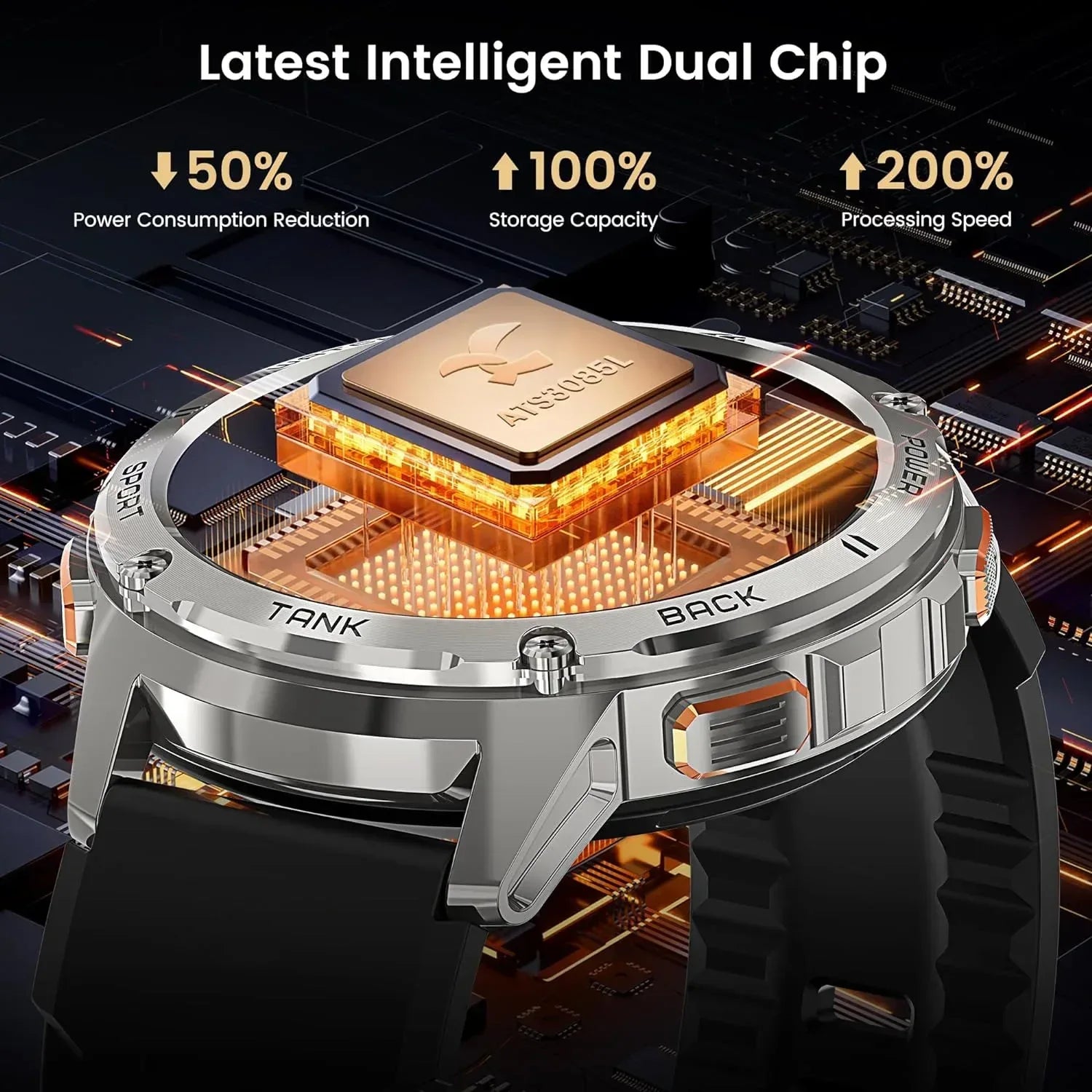 Kospet Tank T3 Smartwatch - Three