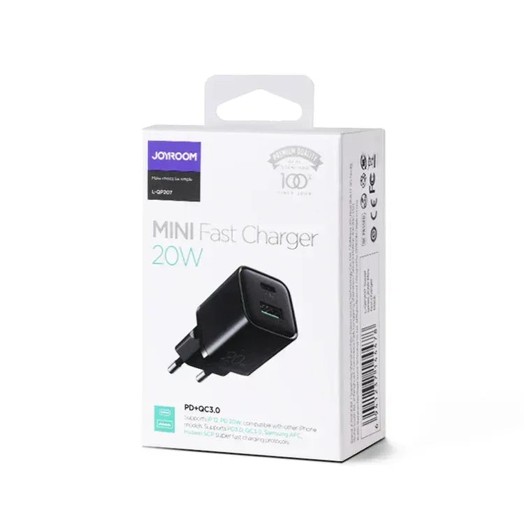 Joyroom 20W Quick Charger USB Type C & PD L-QP207 - Three