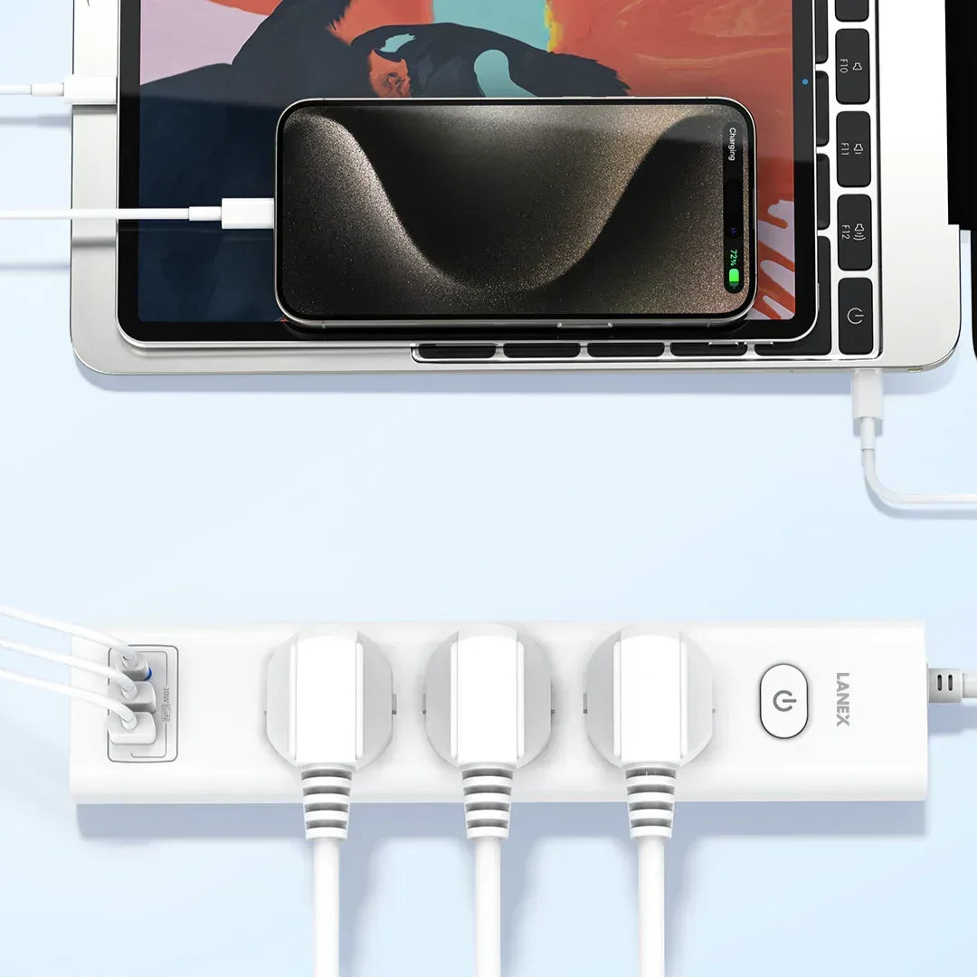 LANEX GAN Multifunction Power Socket LC68U - Three