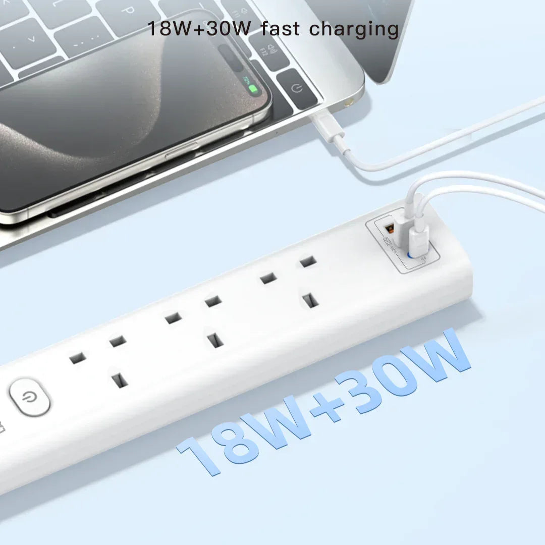 LANEX GAN Multifunction Power Socket LC68U - Three