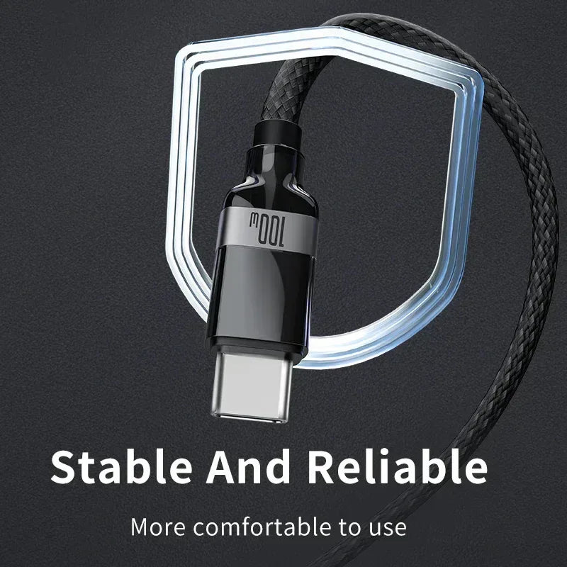 Lanex 100W Type C To Type C FAST Charging Cable LS38CC - Three