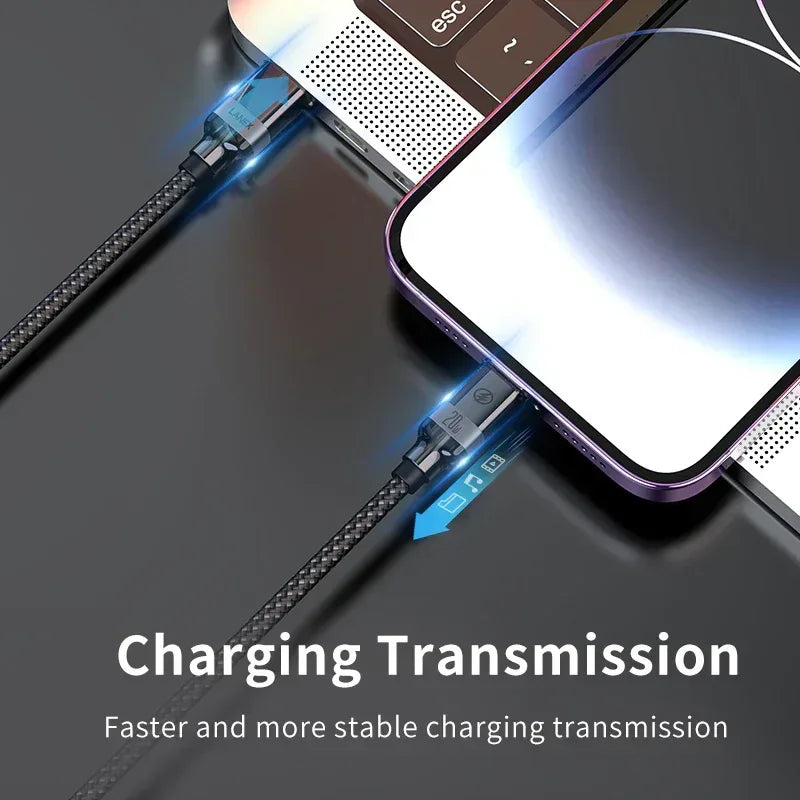 Lanex 100W Type C To Type C FAST Charging Cable LS38CC - Three