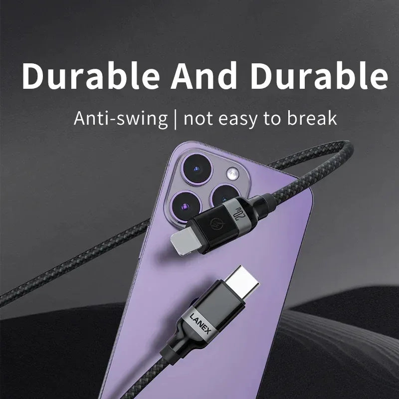 Lanex 100W Type C To Type C FAST Charging Cable LS38CC - Three
