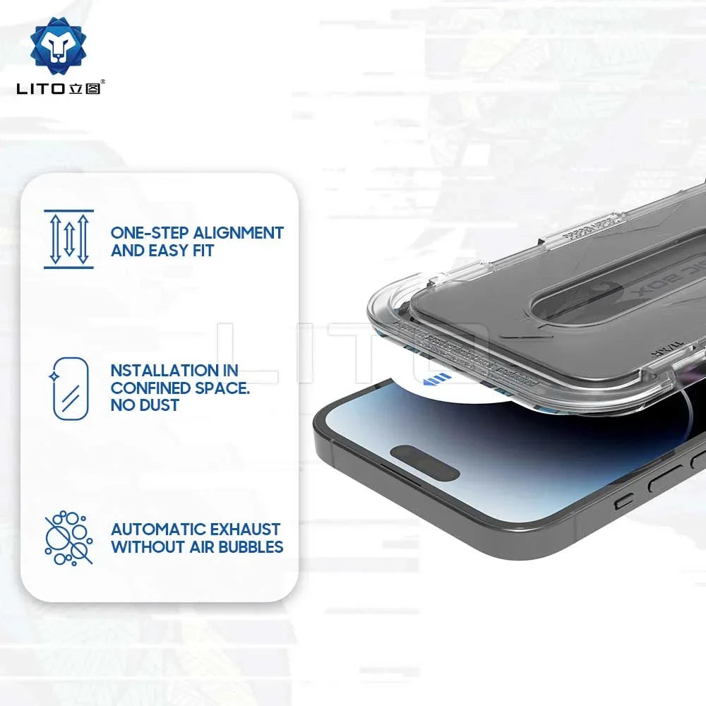 LITO Magic Box D+ Tools Full Privacy Glass Screen Protector iPhone 13 Pro Max - Three