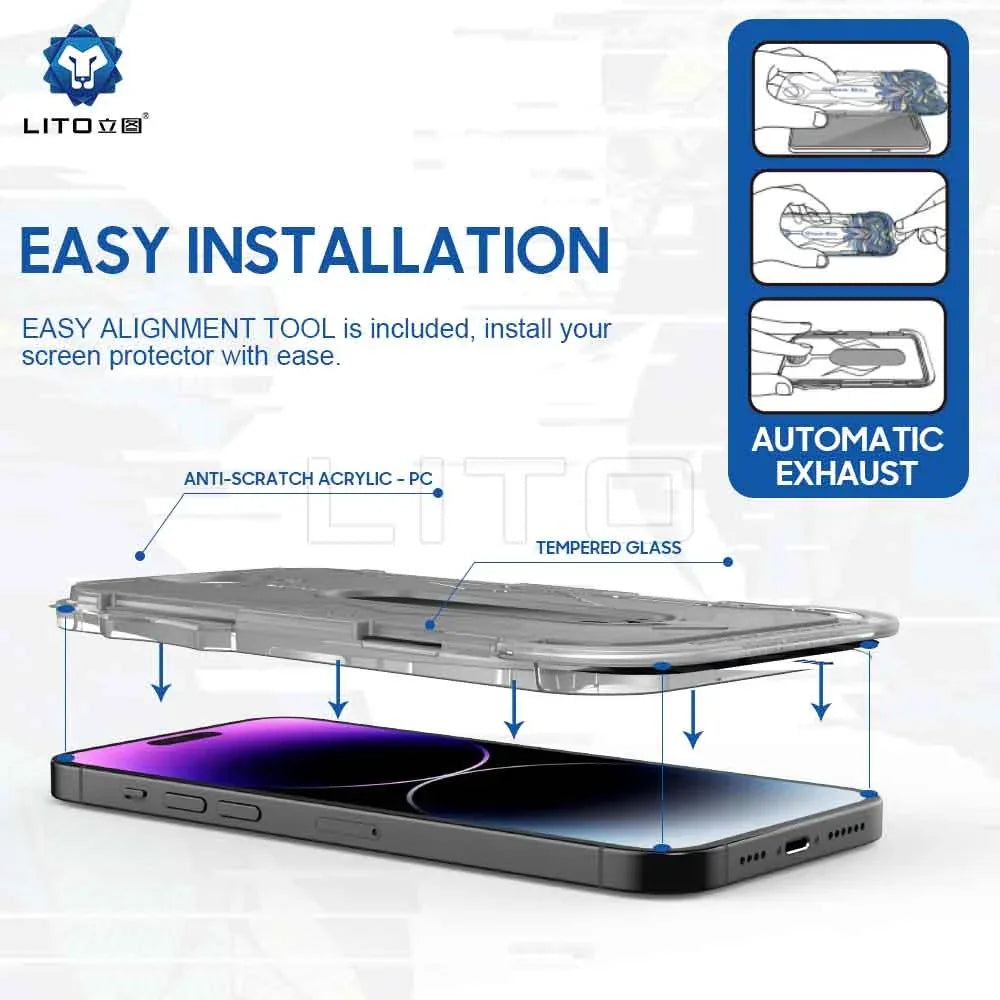 LITO Magic Box D+ Tools Full Privacy Glass Screen Protector iPhone 13 Pro Max - Three