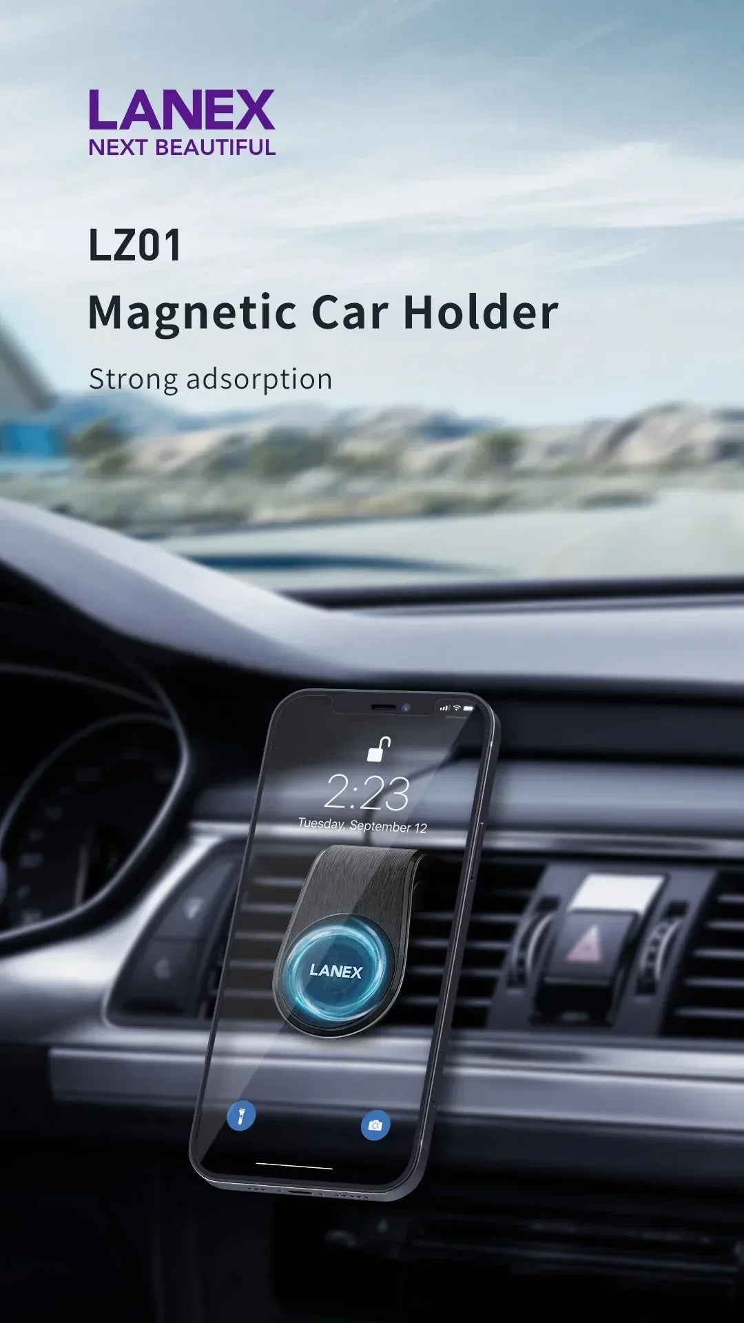 Lanex Car Holder Air Vent Magentic Z01 - Three
