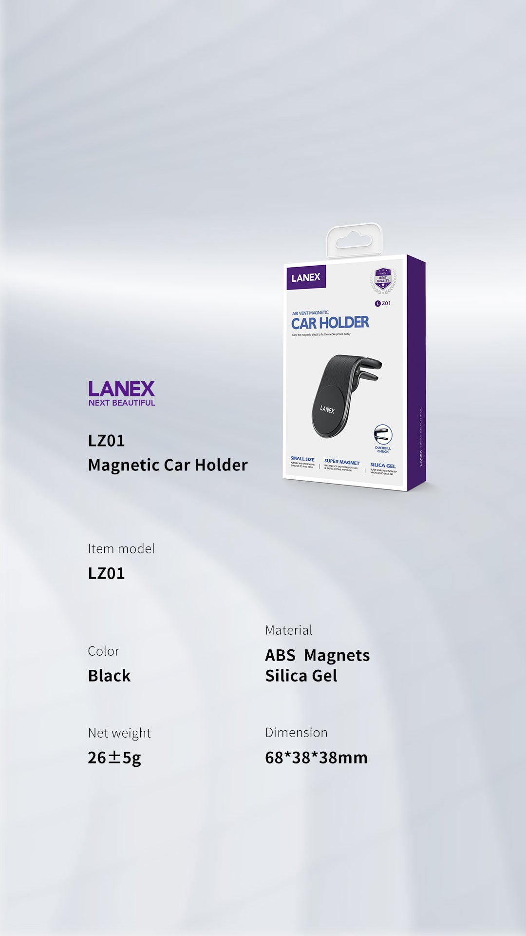 Lanex Car Holder Air Vent Magentic Z01