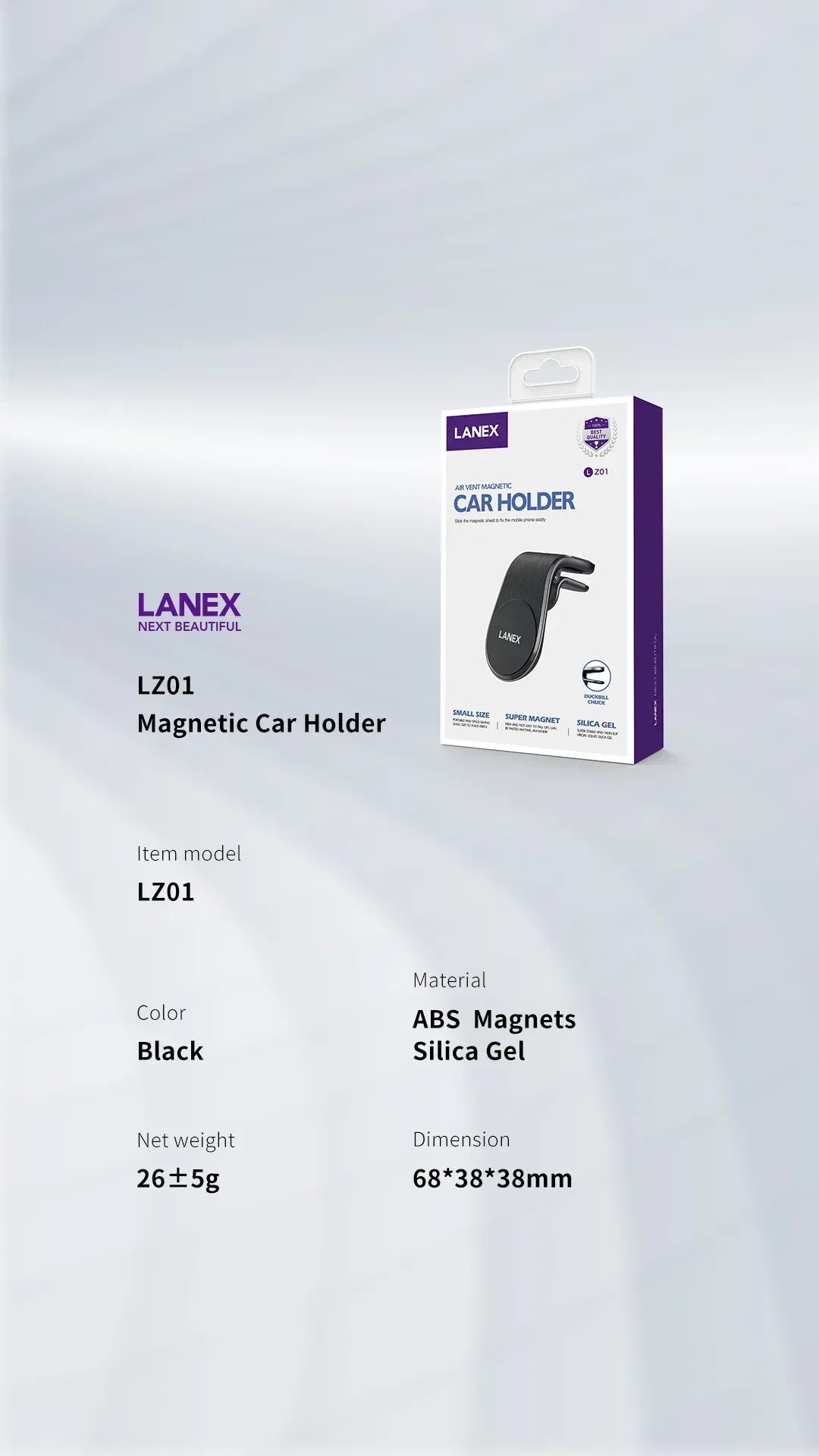 Lanex Car Holder Air Vent Magentic Z01 - Three