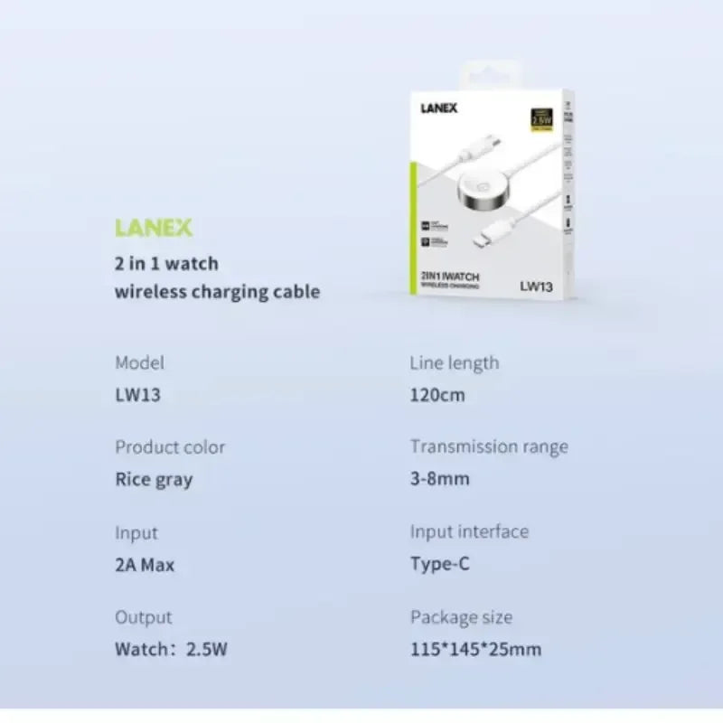 Lanex 2 in 1 i Watch wireless Charging Lw13 - Three