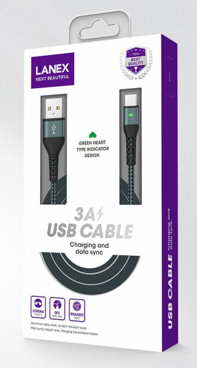 Lanex 3A USB to Type-C Cable LTC-N14C