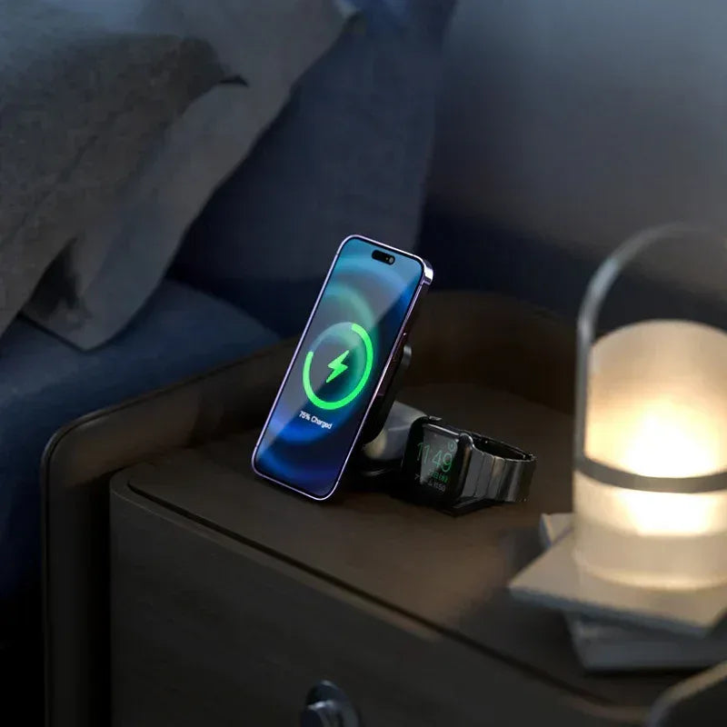 Lanex 3 in 1 Magnetic Stand Wireless Charging 15W LW12 - Three