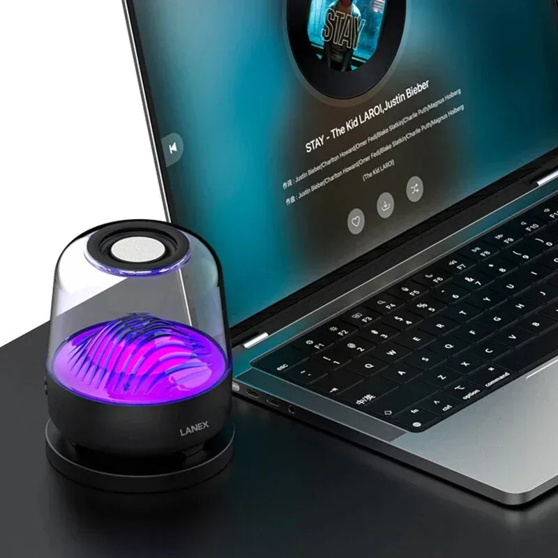 Lanex Aurora BT V5.0 Wireless Speaker With LED LY06 - Three