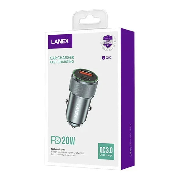 Lanex Fast Car Charger Pd 20W LQ02 - Three