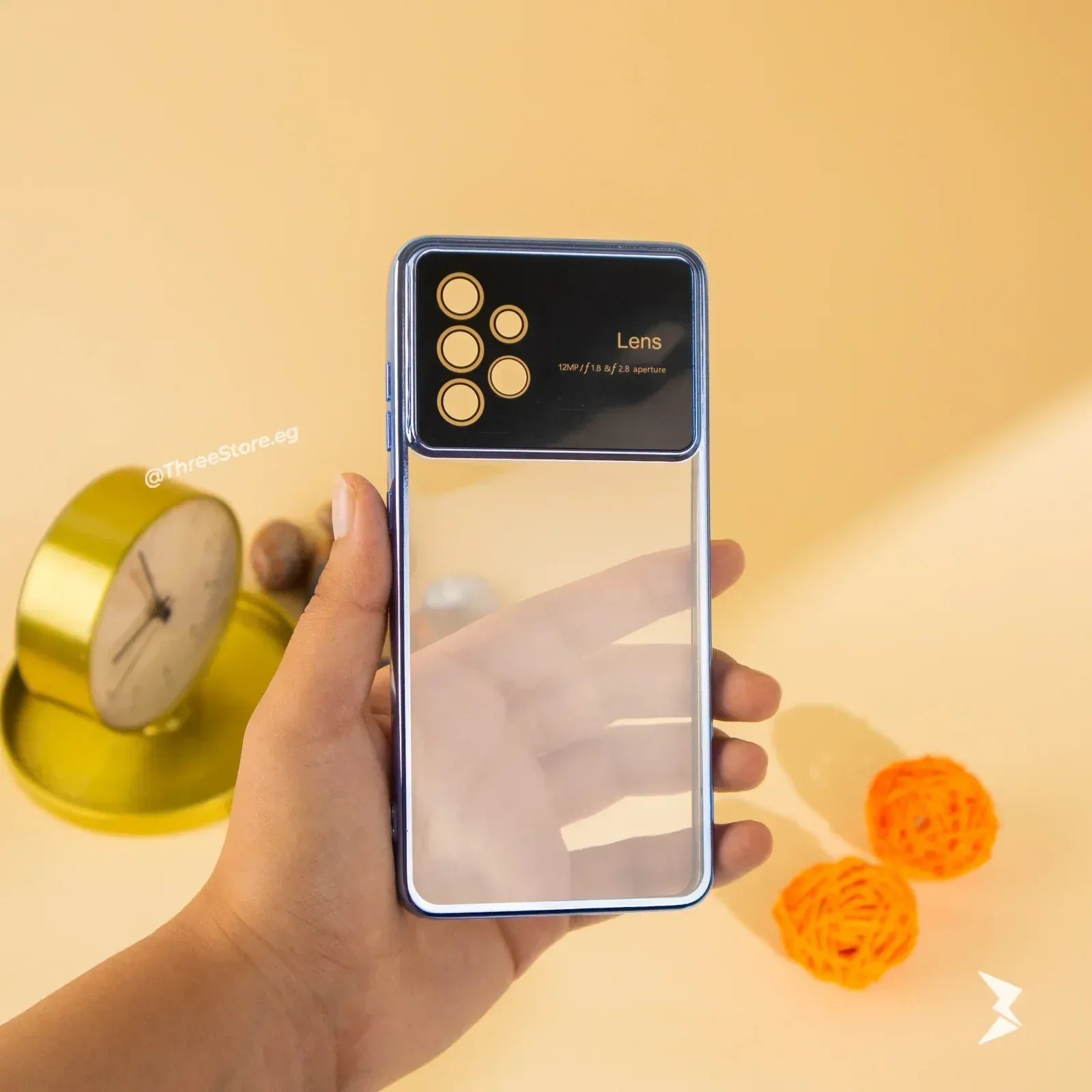 Large Window Transparent Case Samsung A52 - Three