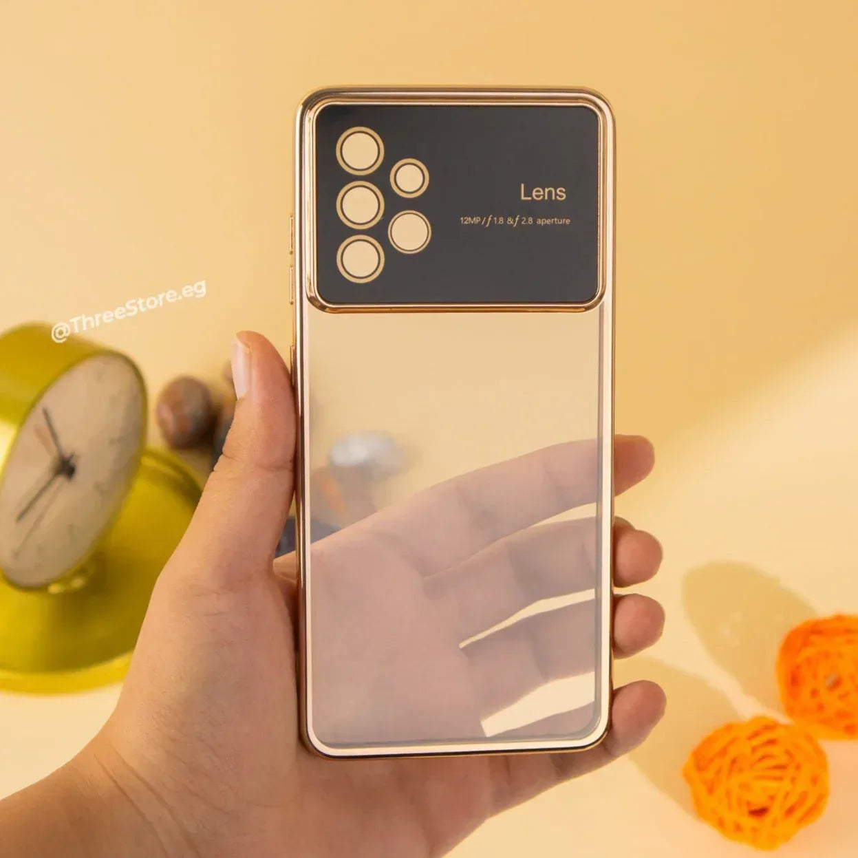 Large Window Transparent Case Samsung A52 - Three